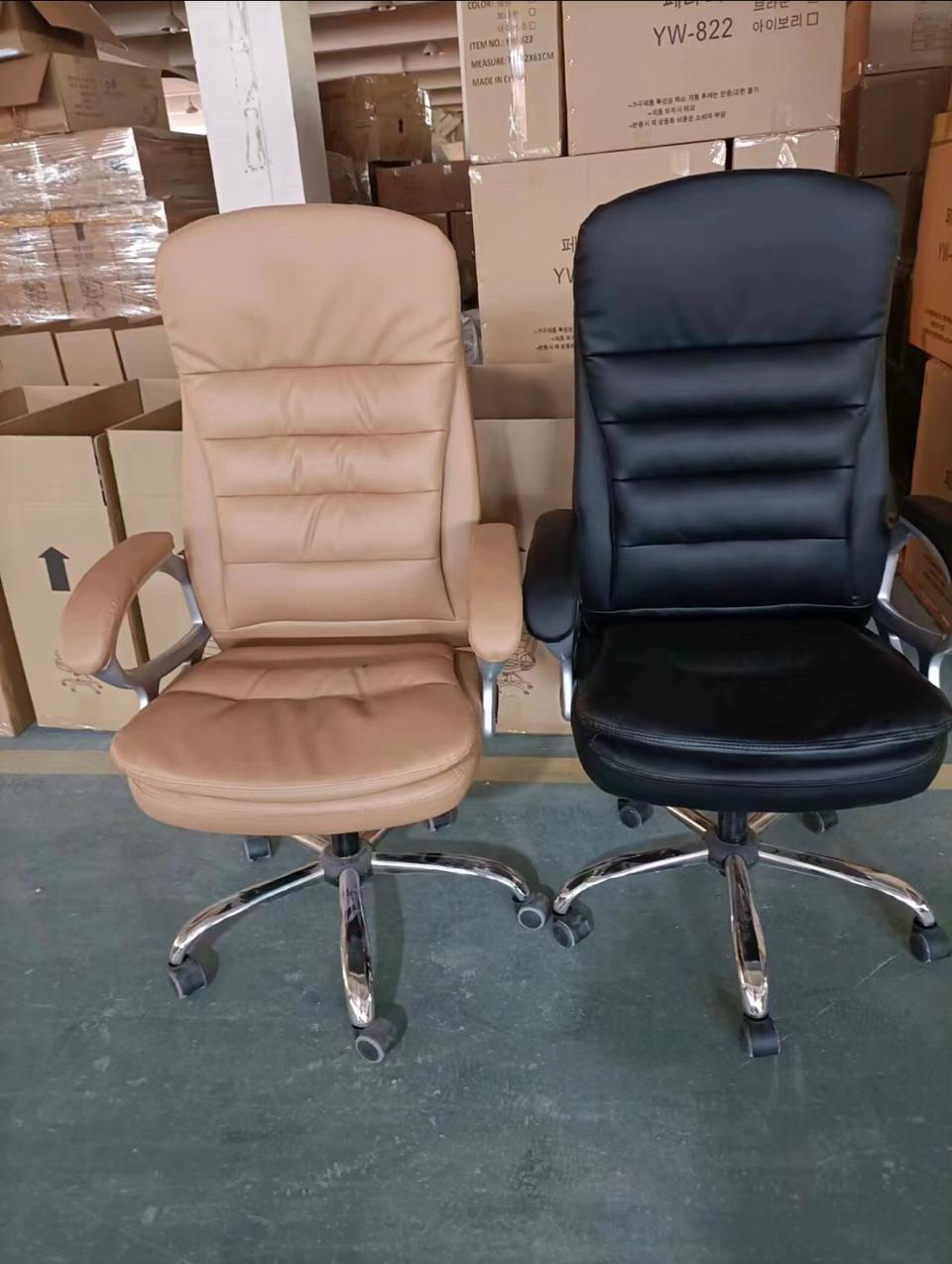 사무용 책상 의자(검정/브라운)