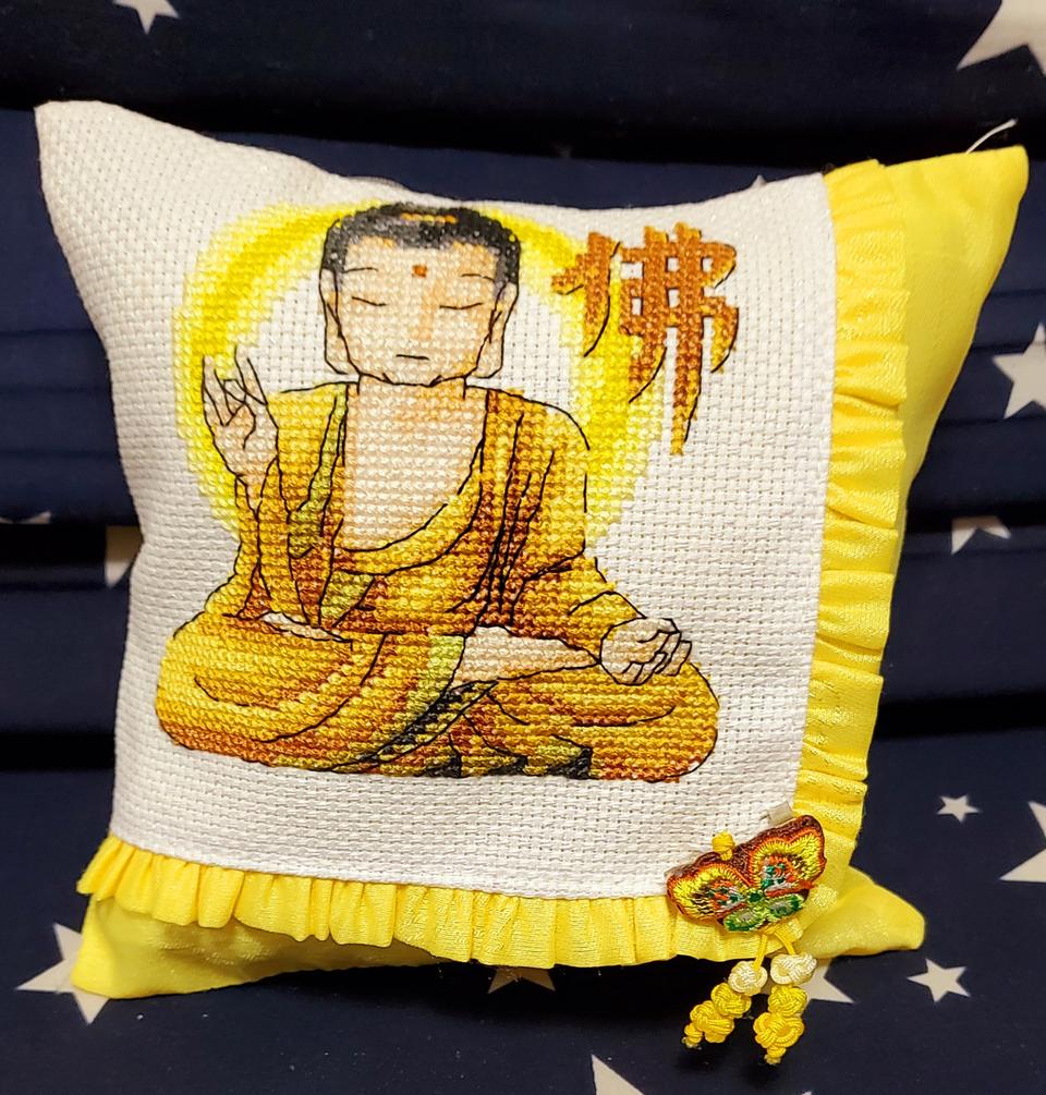 십자수 주차쿠션완성품