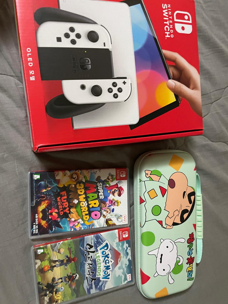 닌텐도 스위치 oled 풀박+파우치+칩