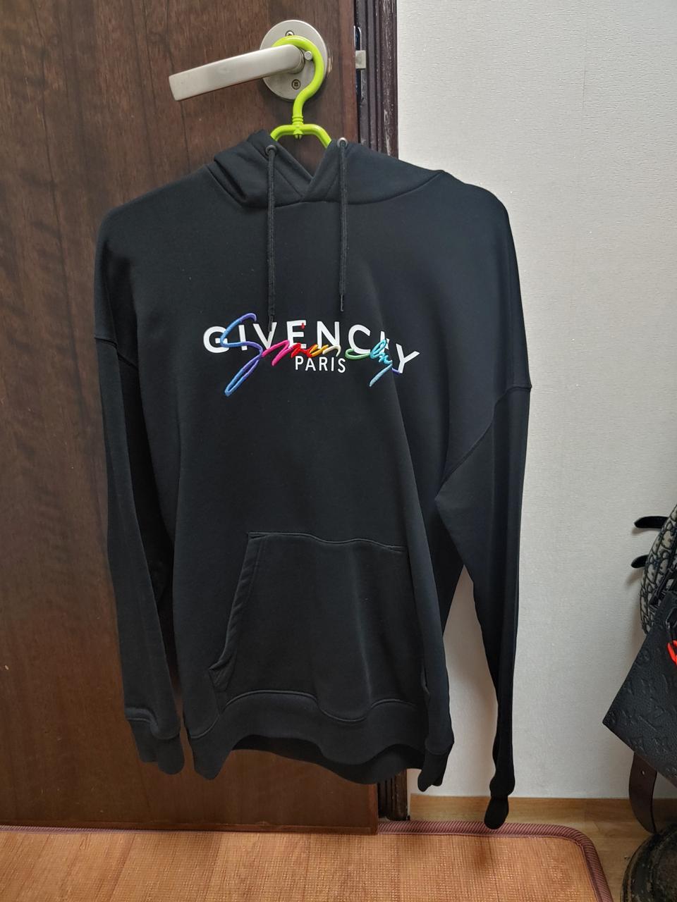 지방시 레인보우 자수 남성 후드티 남자 맨투맨