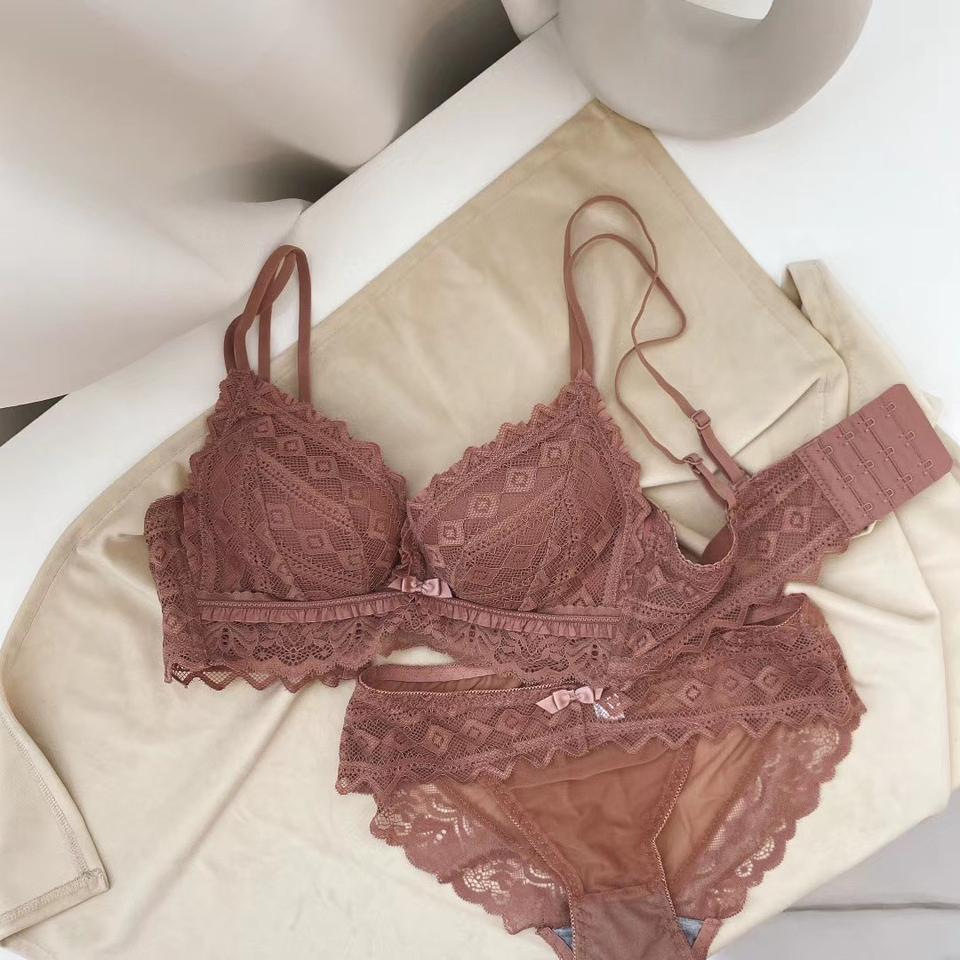 여성속옷 브라세트 레이스 노와이어 시원한 브라렛 브라팬티세트