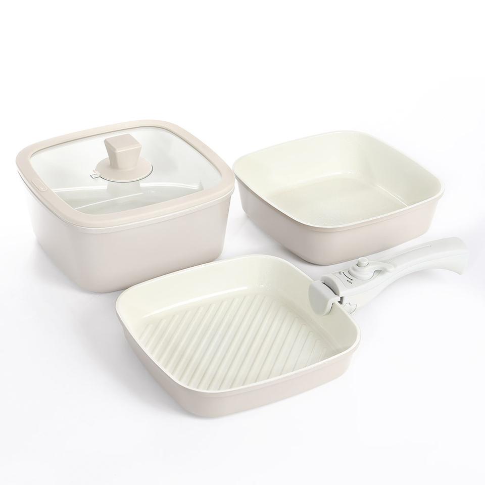 미개봉 새상품 인덕션 사각 냄비세트 5종 후라이팬세트 무료배송