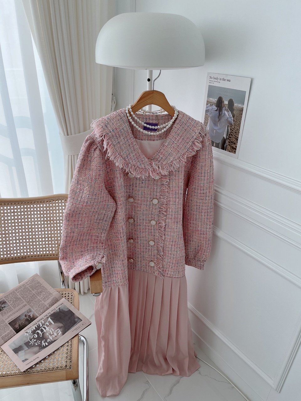 핑크트위드원피스