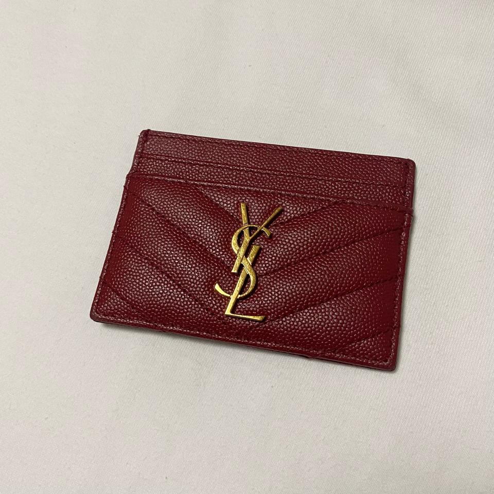 [정품]입생로랑 카드지갑 레드금장 (정가 47만원)