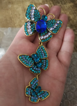 3단 나비 브로치 & 메달(새상품)