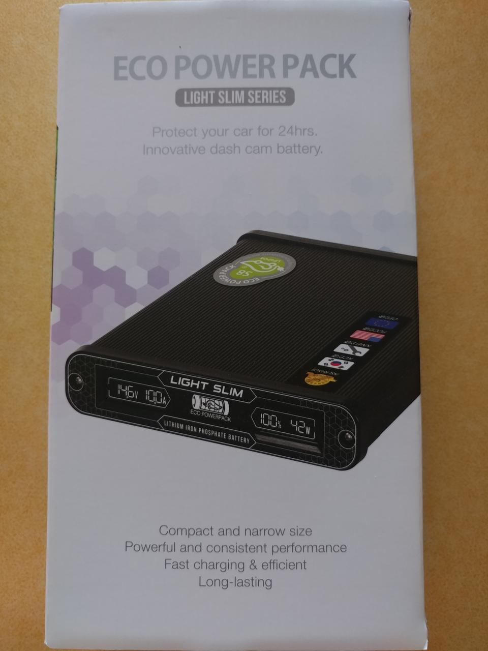 차량용 블랙박스 보조배터리 에코파워팩 라이트슬림 S8 8A 새제품 미개봉
