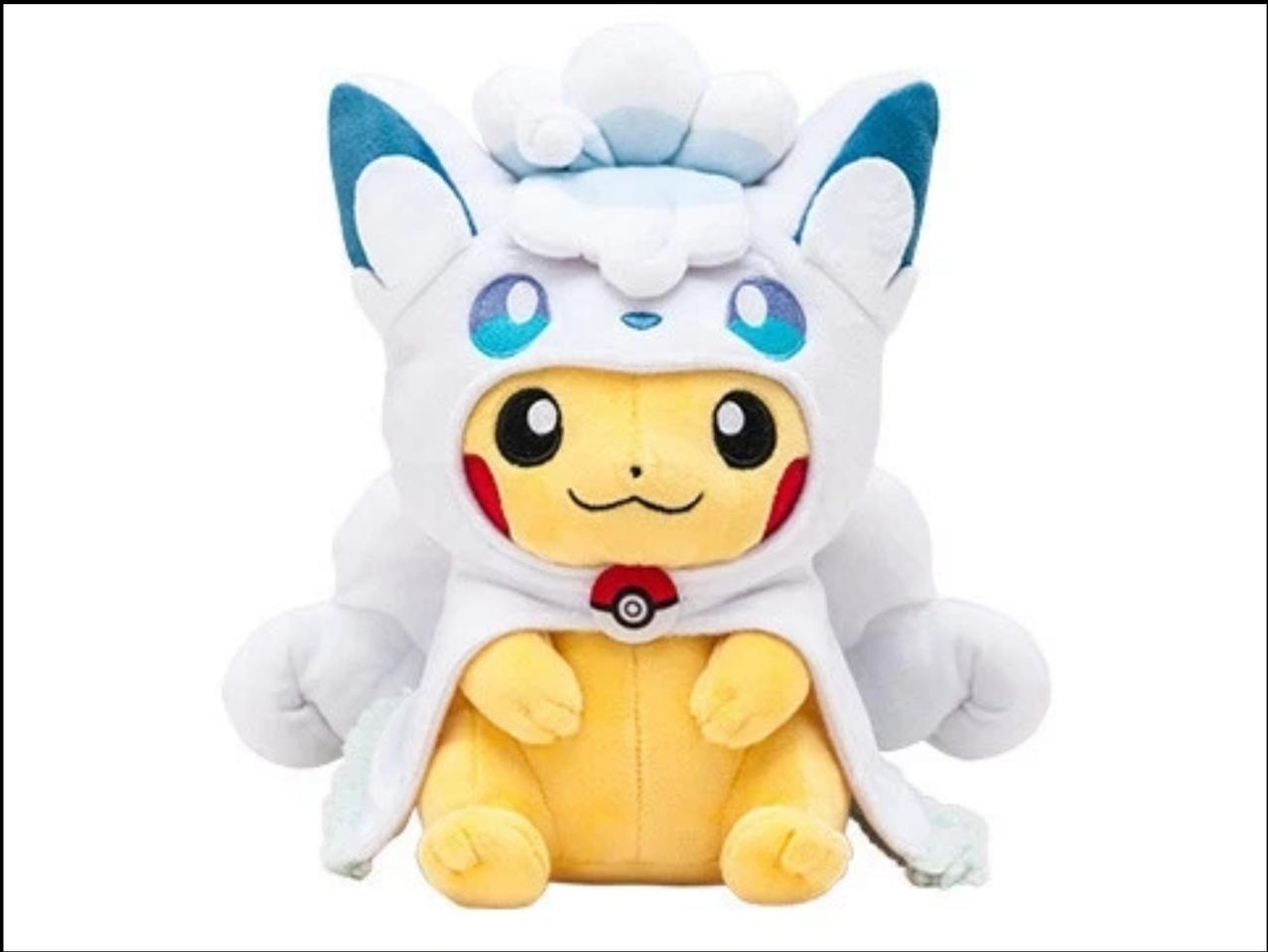 포켓몬 센터 식스테일 판초 피카츄 인형