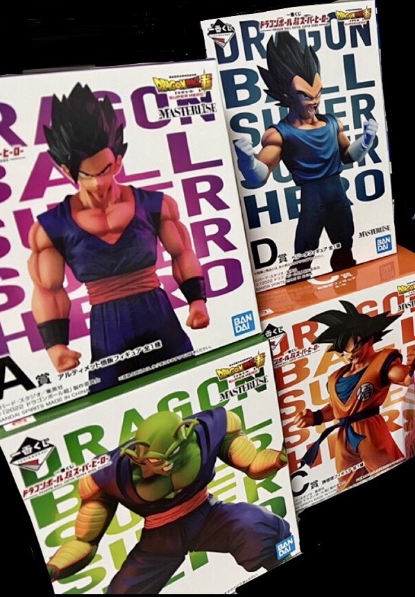 드래곤볼 제일복권 슈퍼히어로 피규어(손오반,피콜로,손오공,베지터)판매