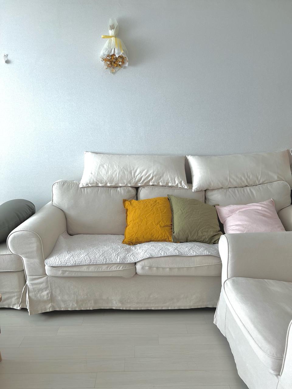 이케아 엑토르프 소파 3인용 + 1인용 & 풋스툴