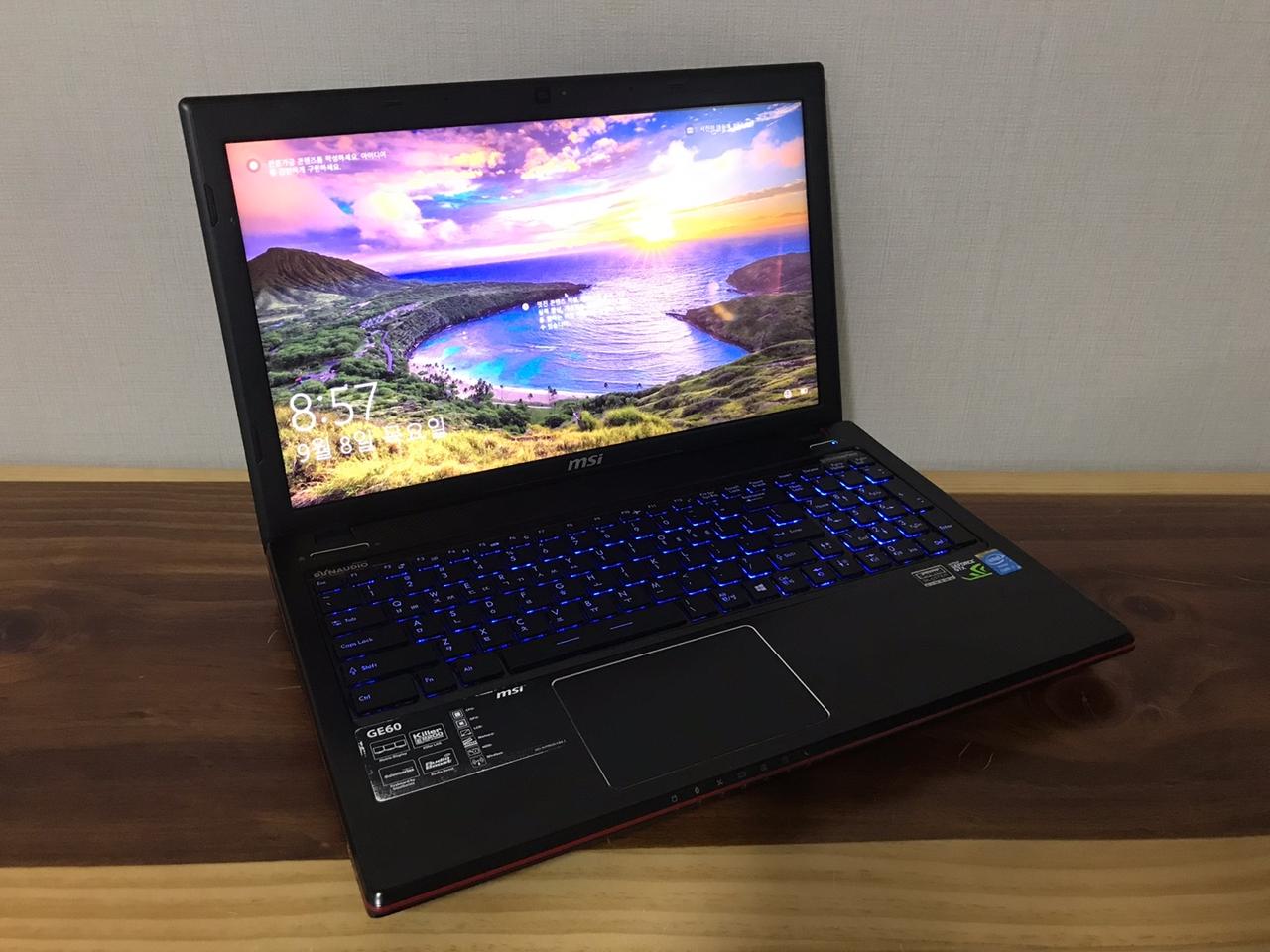 MSI 게이밍 노트북 i7 4세대 램 8G SSD 256G+HDD 1TB