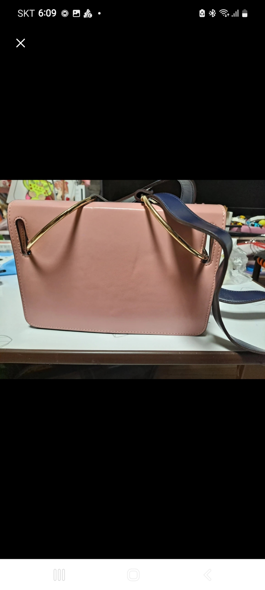 핑크컬러 물결 끈