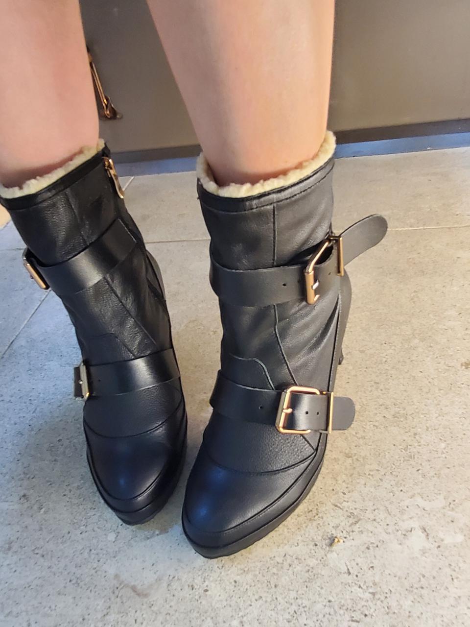 양가죽 푹신푹신 반부츠