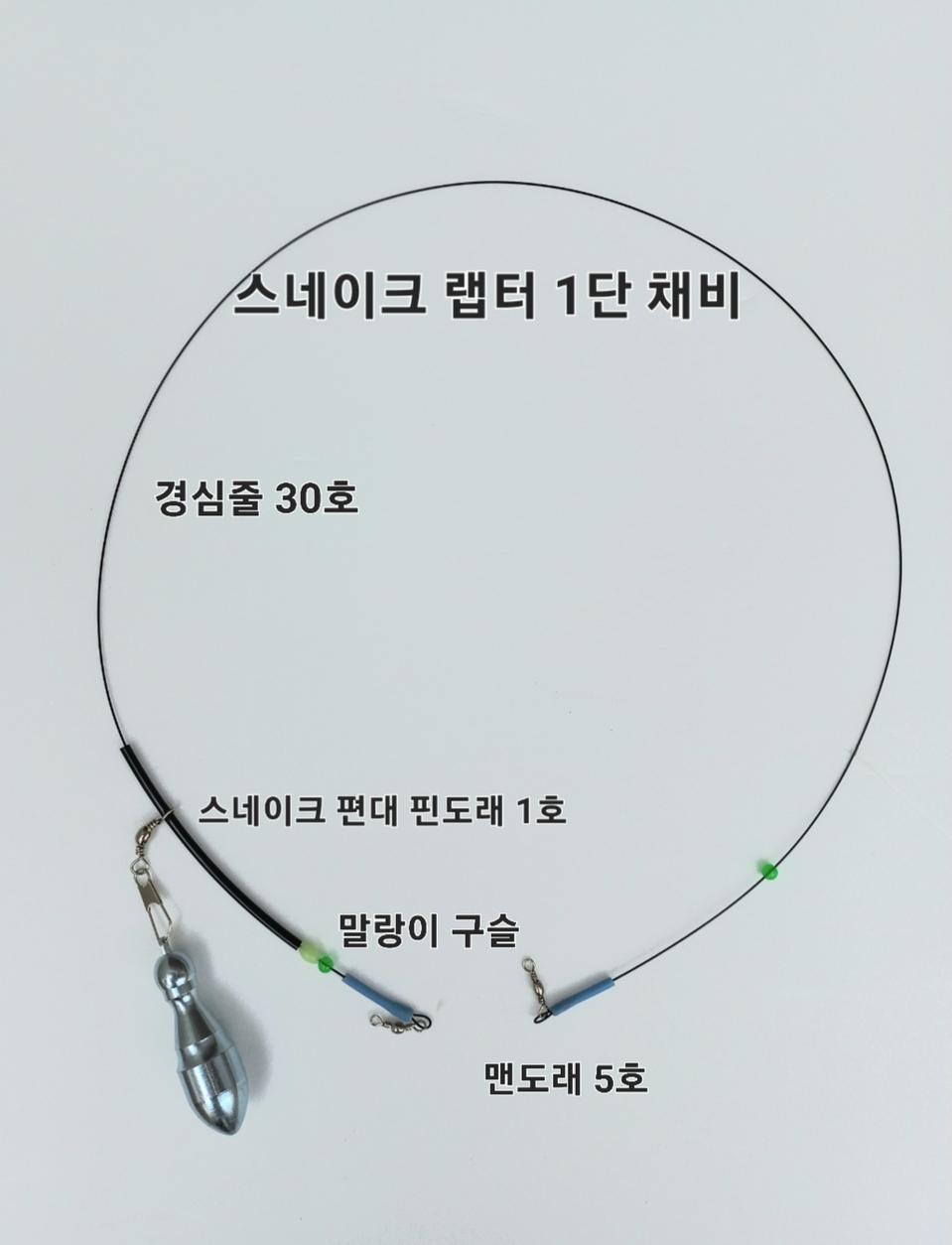 낚시 원투 자작 채비 풀세트 여기에 줄보기캐미