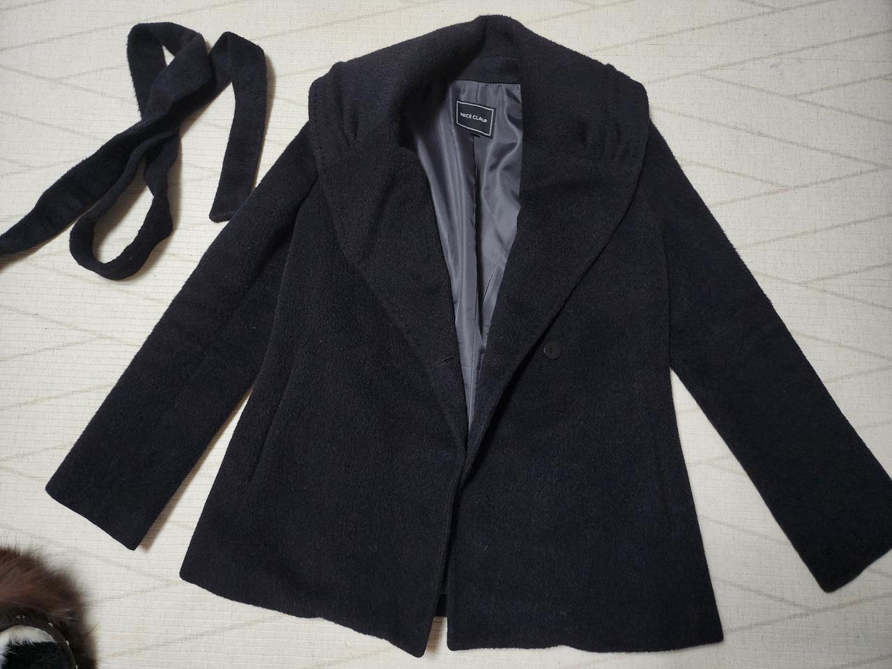 나이스클랍) 55, 검정 모직 코트