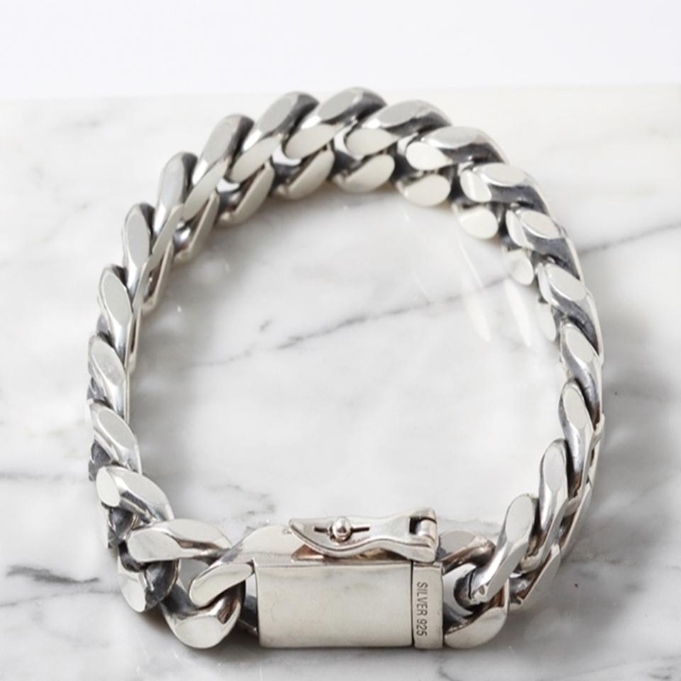 모던 빈티지 은팔찌 남자 여자 실버 체인 925실버 커플 아이템 선물