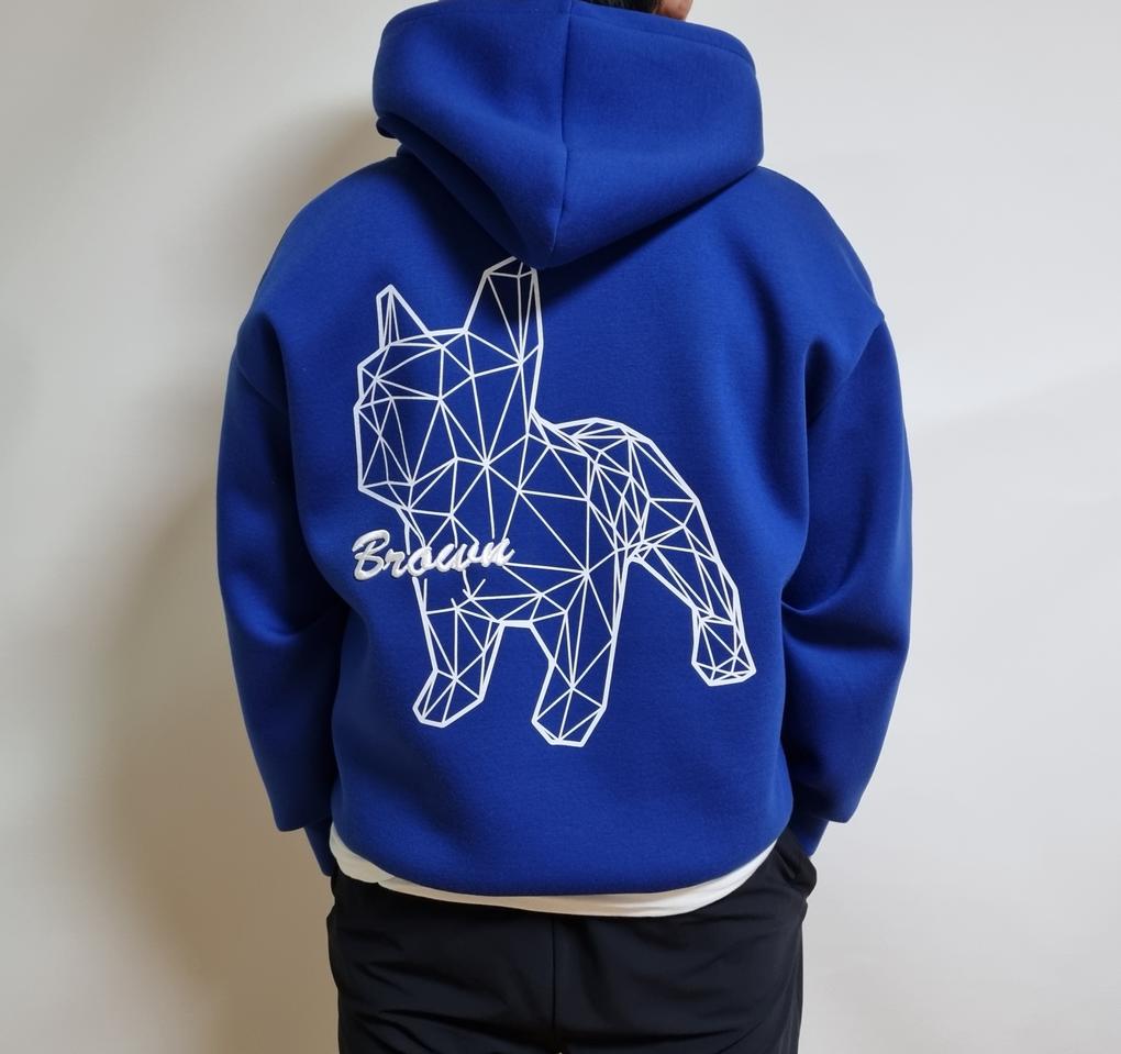 [주문폭주]오버핏 네오프렌 불독 남자 후드티