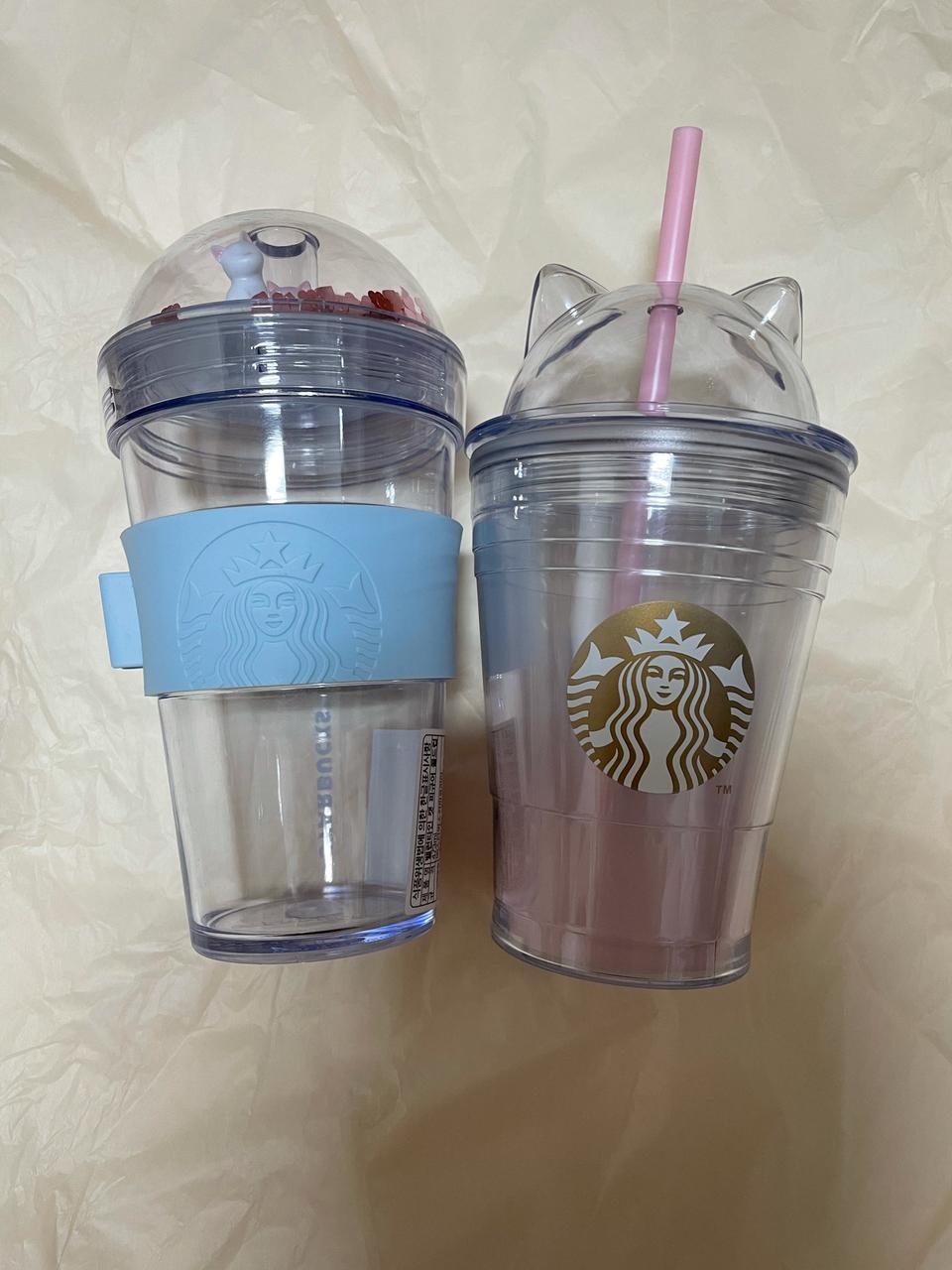 스타벅스 발렌타인 캣 리드 콜드컵 피큐어콜드컵일괄