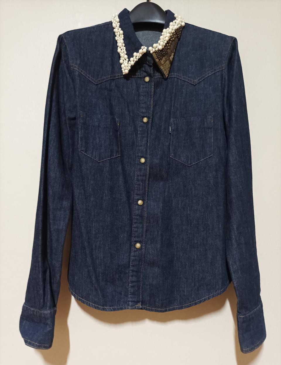 진주데님셔츠