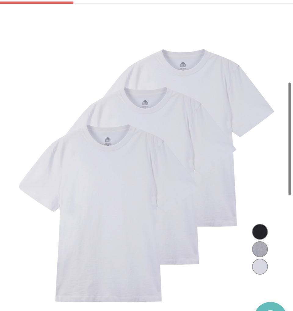 베이직하우스 3p 순면 헤비웨이트 반팔 lvts0103