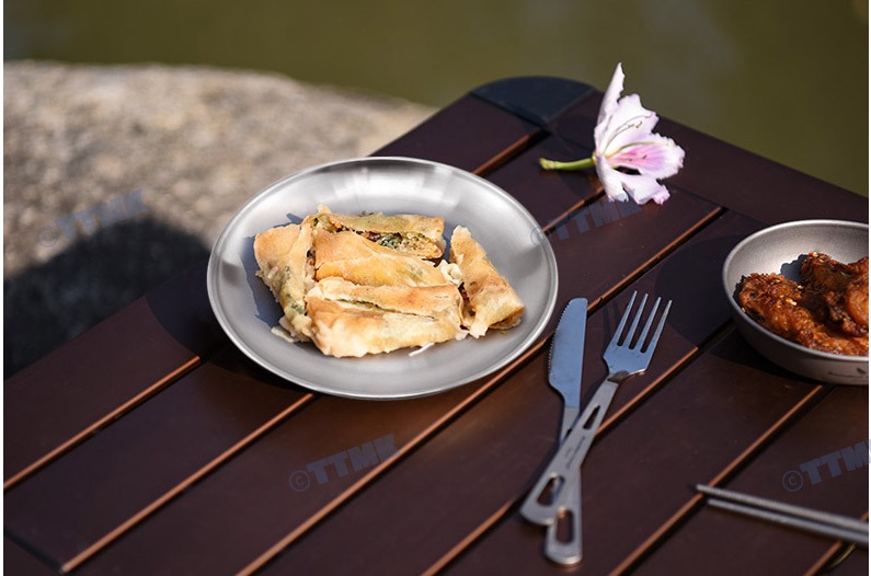 스텐 플레이팅 그릇 캠핑 소스 반찬 바베큐 차박 식기 브런치접시 감성캠핑 접시 식기그릇