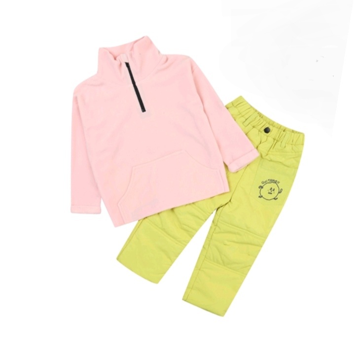 아동♥엠버 반기모티+융털패딩바지 세트