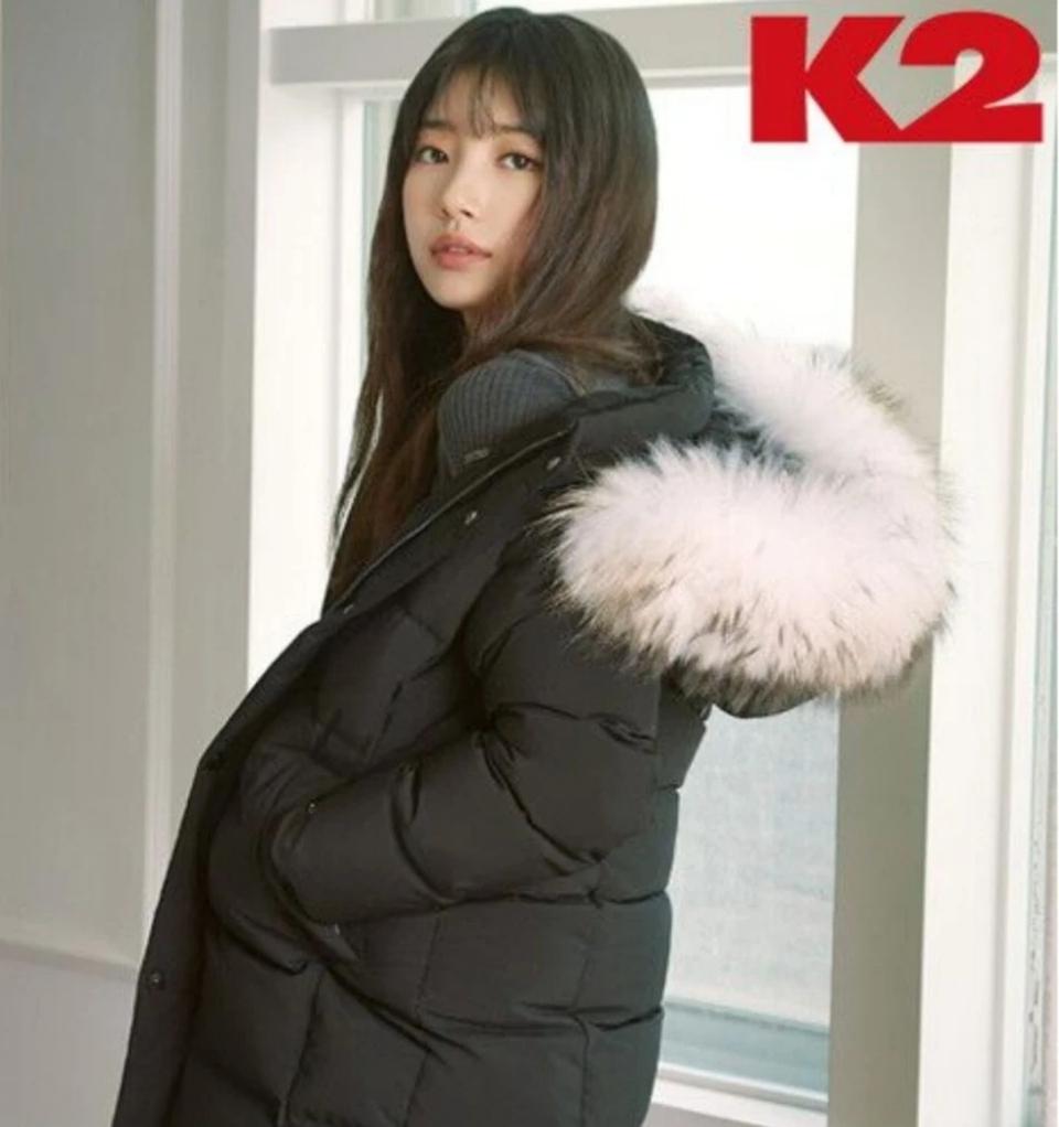 k2 앨리스 롱 패딩 수지 착용