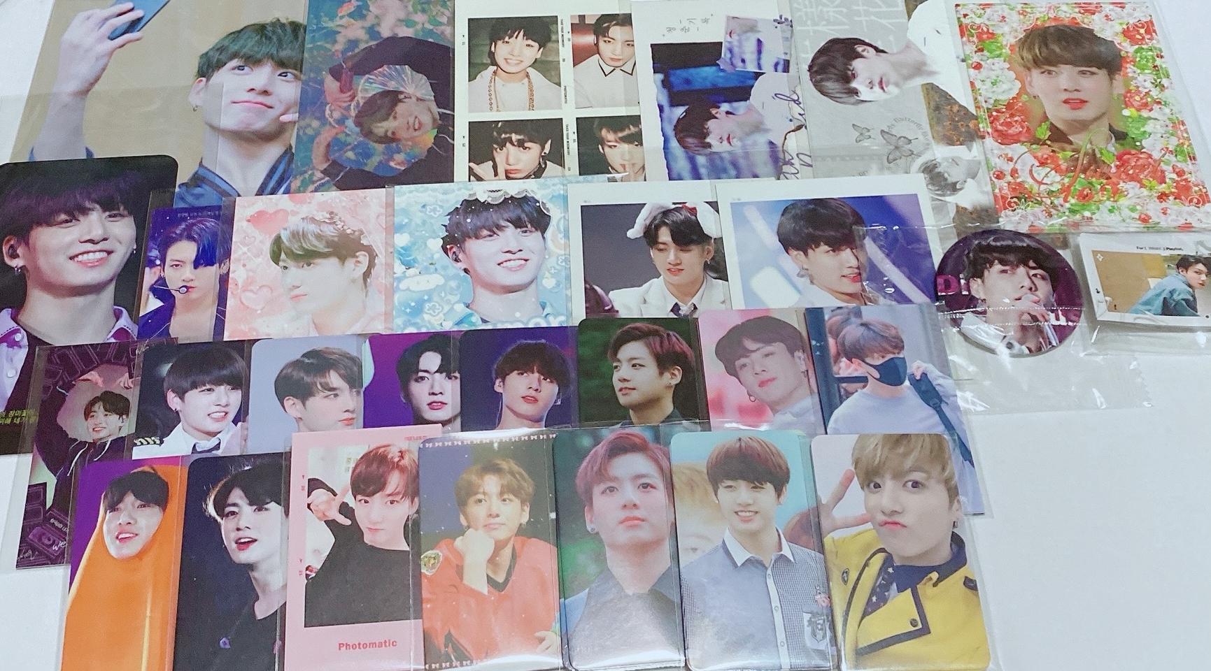 3배에눌) 방탄 정국 비공굿 시리즈 포카 판스 엽서 무중복 랜봉 랜박