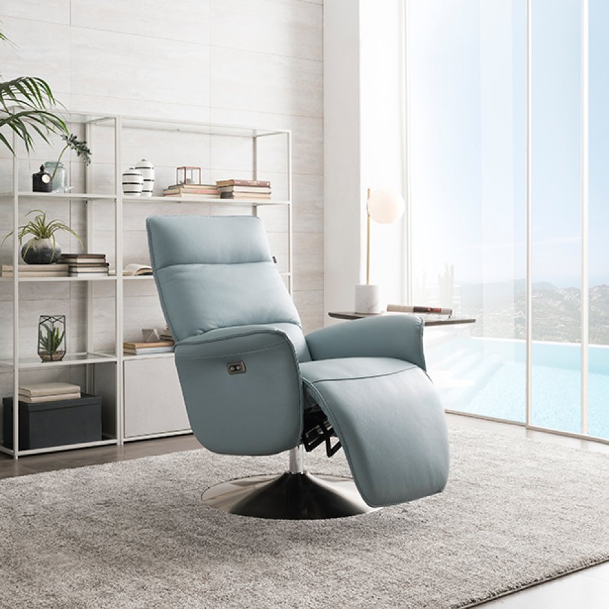 천연가죽 1인 전동 리클라이너