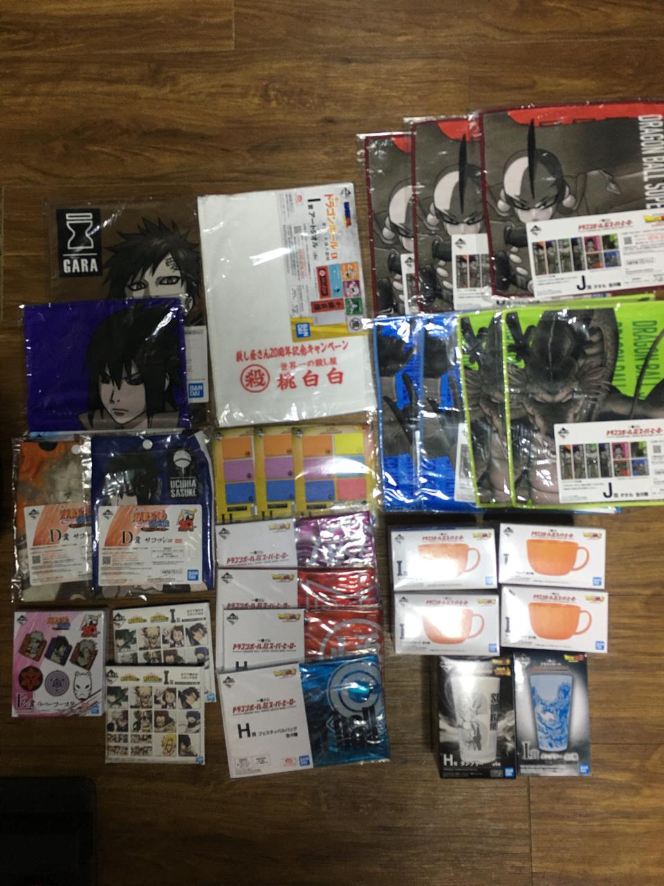 드래곤볼,나루토,나히아 제일복권 굿즈 28종 일괄 싸게 판매합니다.