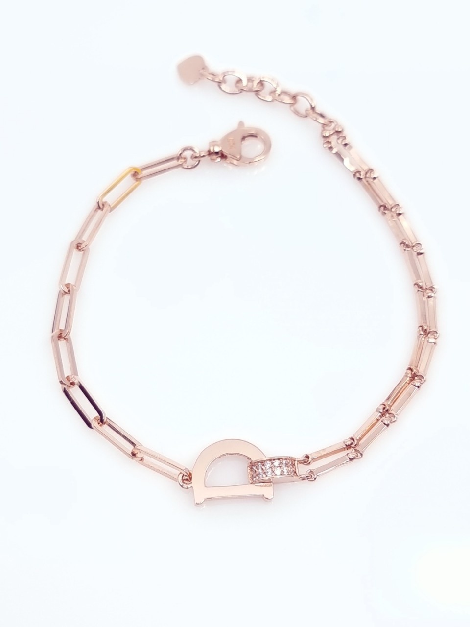 14K D이니셜팔찌(핑크골드)