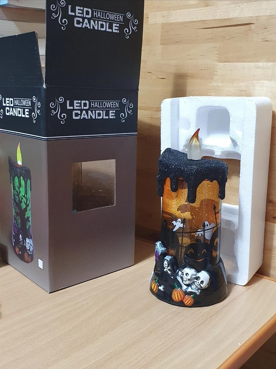 할로윈캔들 워터회전볼 led 무드등