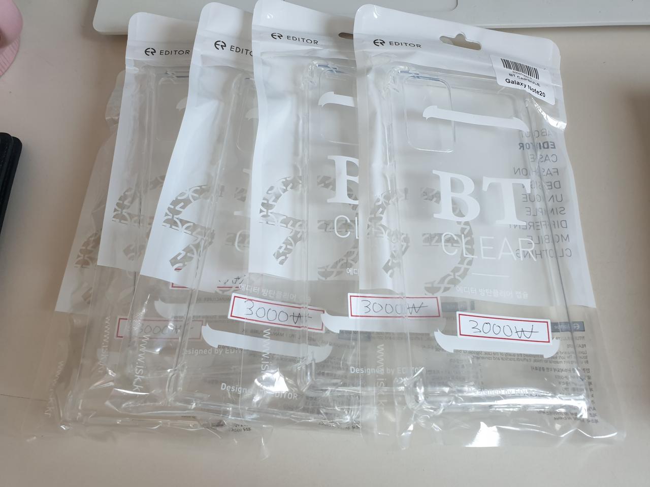 갤럭시 노트20 BT 투명범퍼케이스 1개당 3천원에 저렴하게 팝니다~