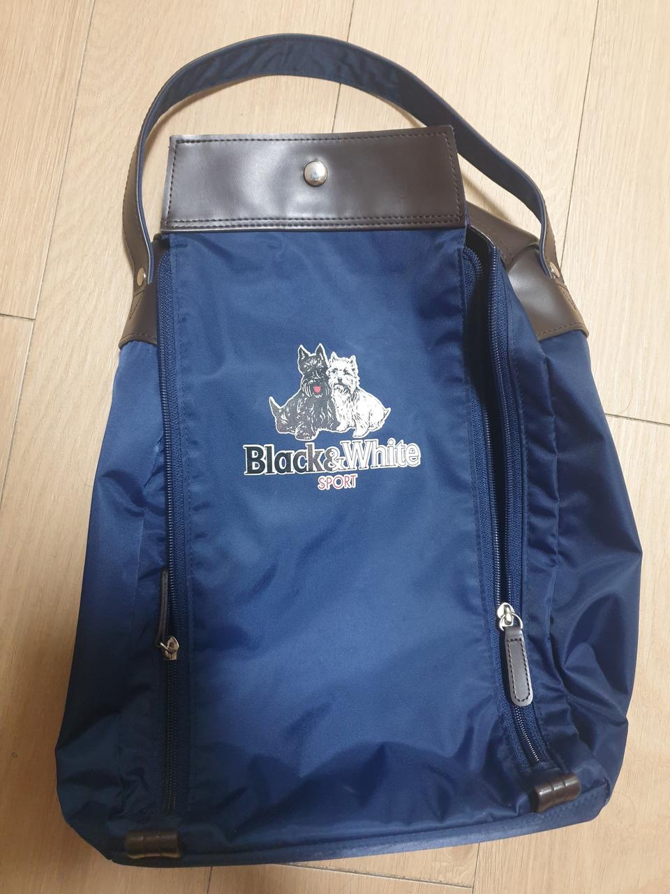 블랙앤화이트 골프화 주머니
