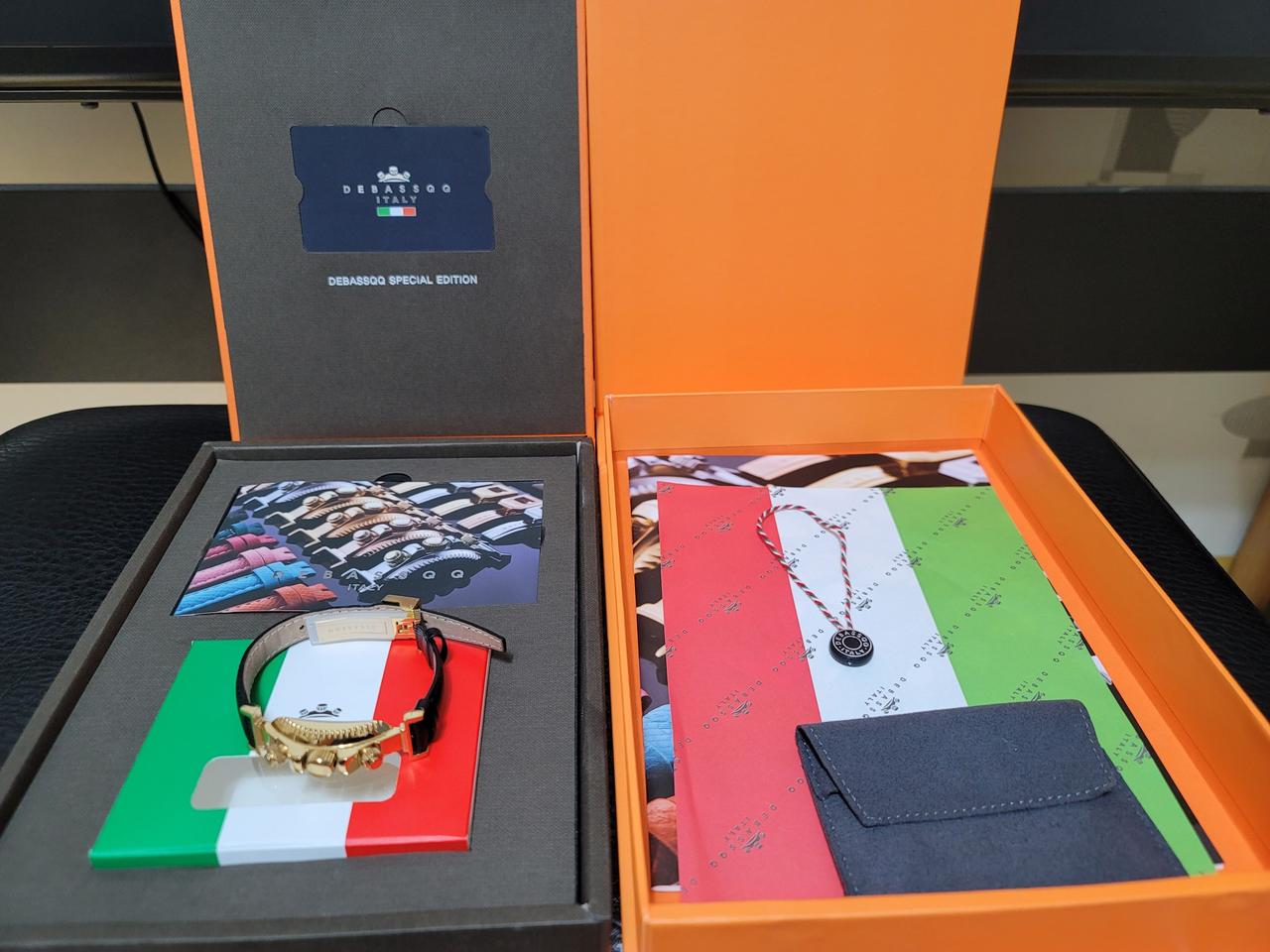 드바스크 유광 골드 블랙