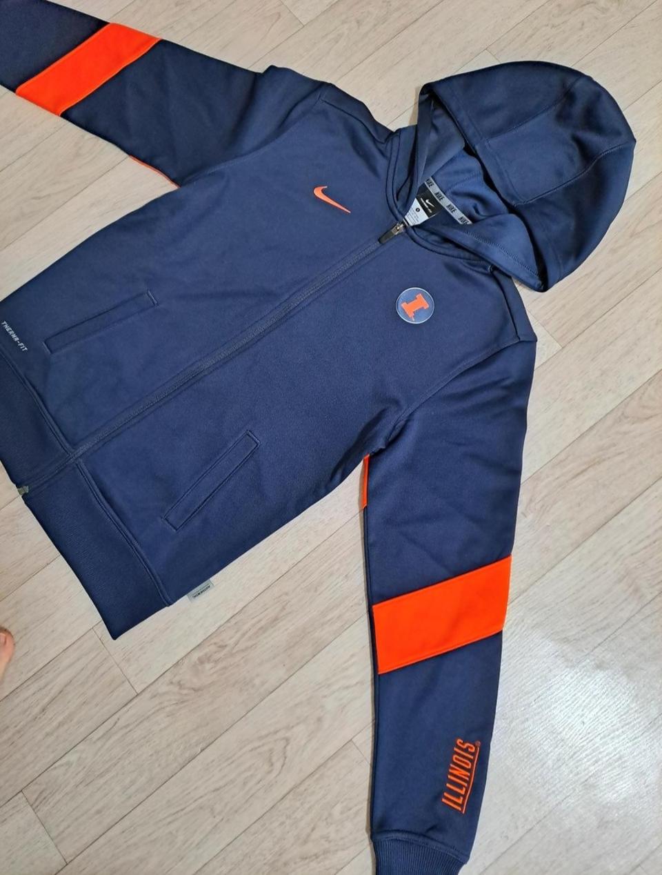 나이키 기모 후드 집업 S