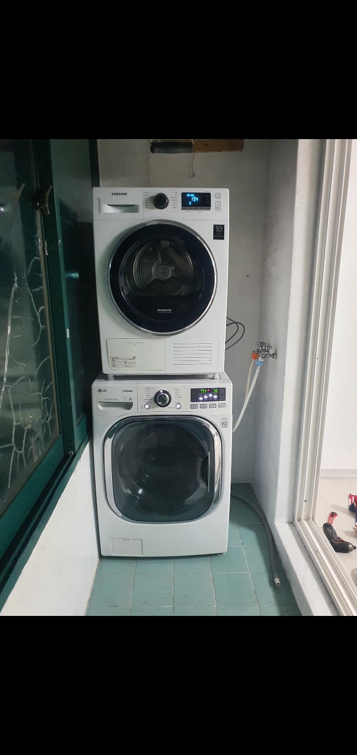 LG 건조기+드럼세탁기 직렬 set!!최저가