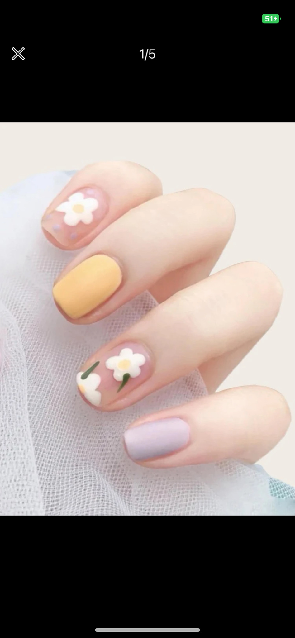 새상품)짧은 스퀘어 네일팁 24pcs