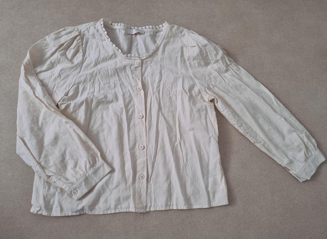 ENC긴팔 베이지 블라우스