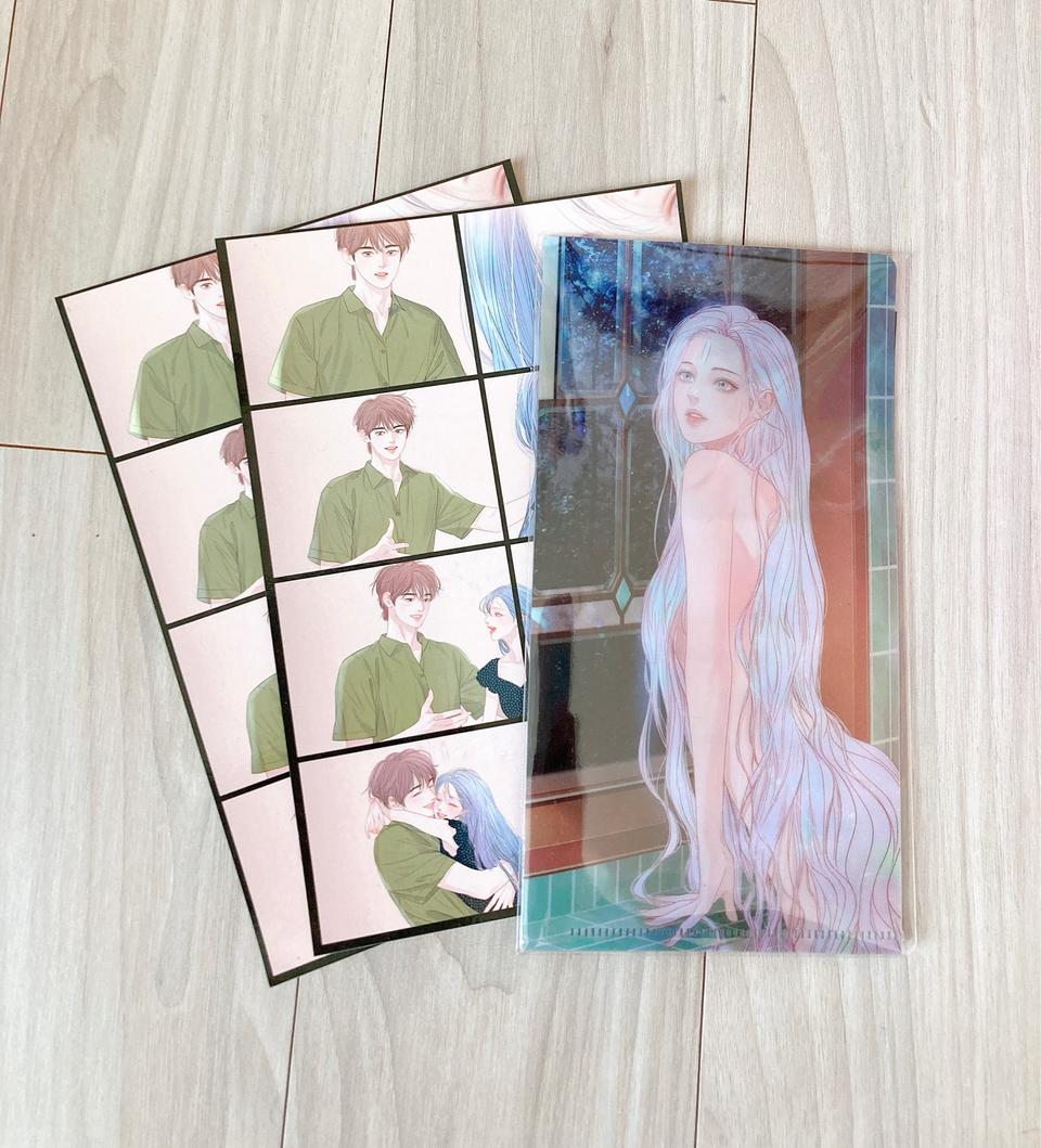 웹툰 신비3 초판부록 , 컬러링북 초판부록 (책갈피 홀더+책갈피2종)