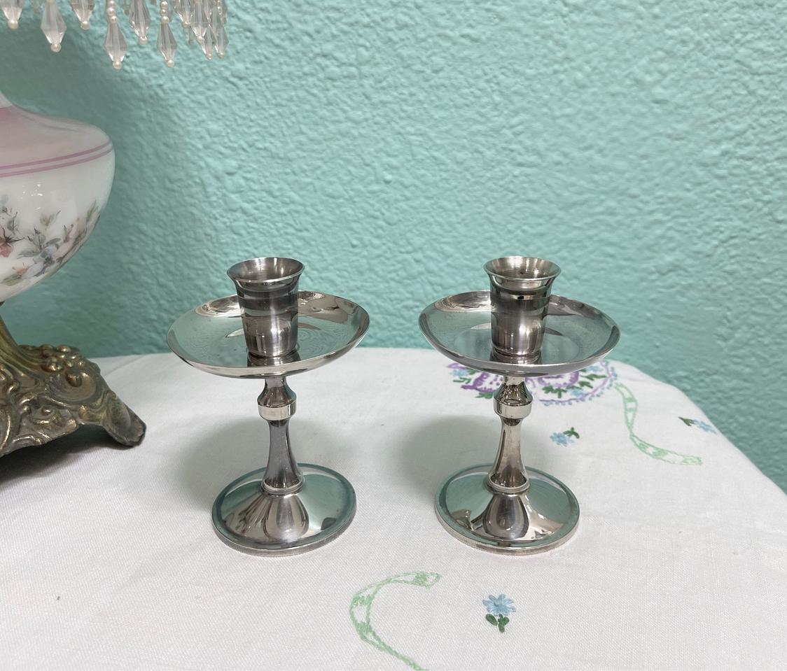 포르투갈 빈티지 실버플레이티드 캔들 홀더