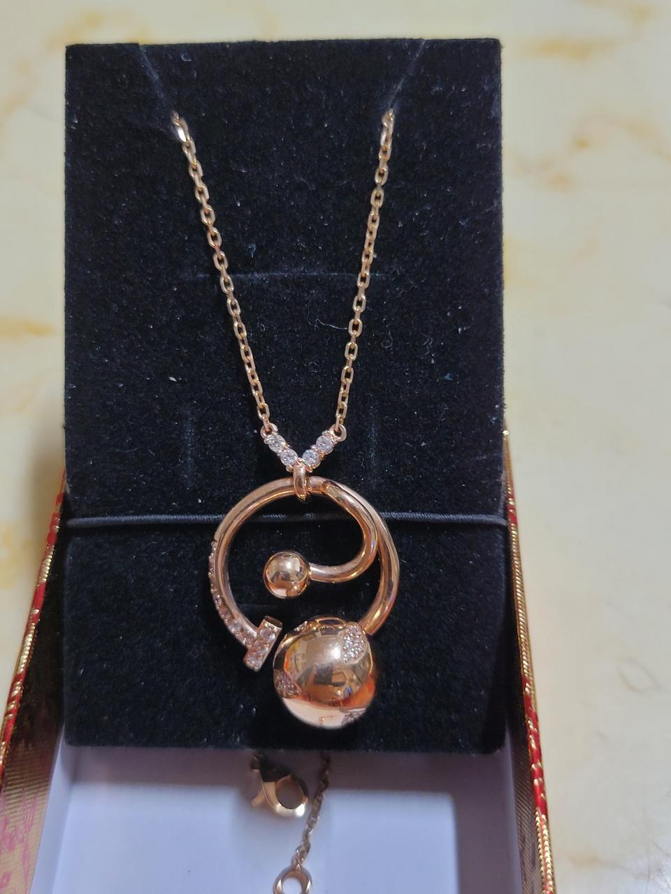 14k 로즈골드 엔코목걸이