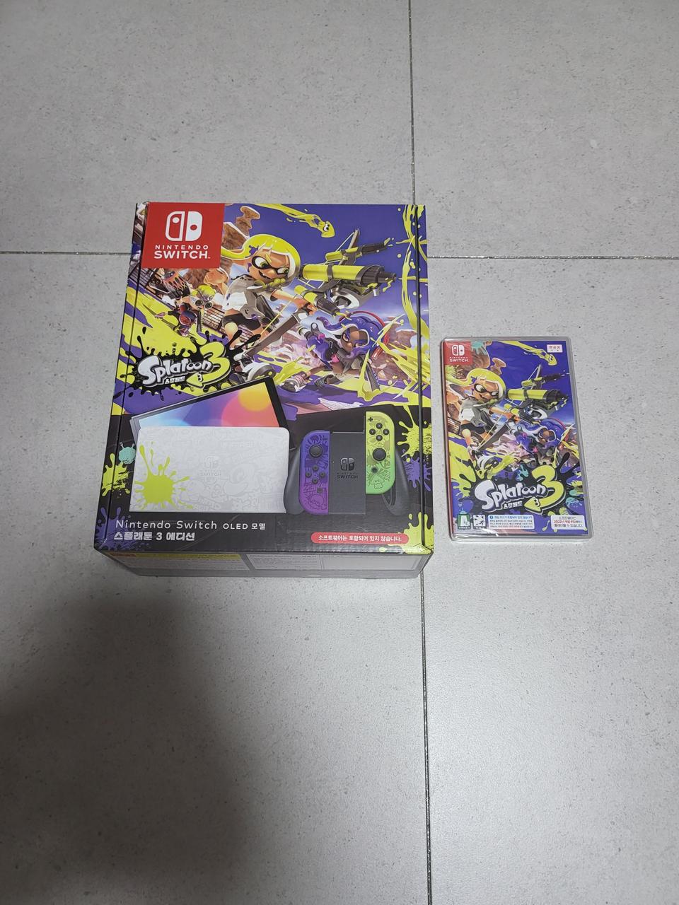 닌텐도 스위치 OLED 스플래툰 에디션 미개봉 새제품 + 스플래툰3 미개