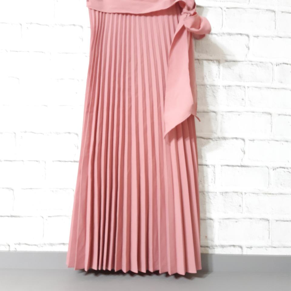 (새거) 난닝구 리본 플리츠 롱스커트 프리