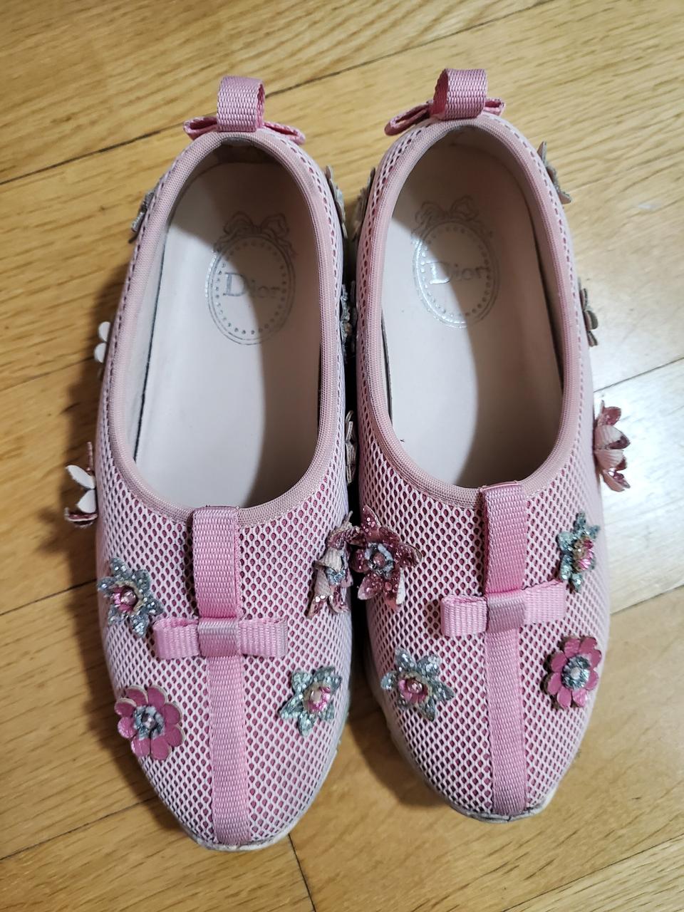 디올 키즈 핑크 플라워 운동화 32 (200~205)