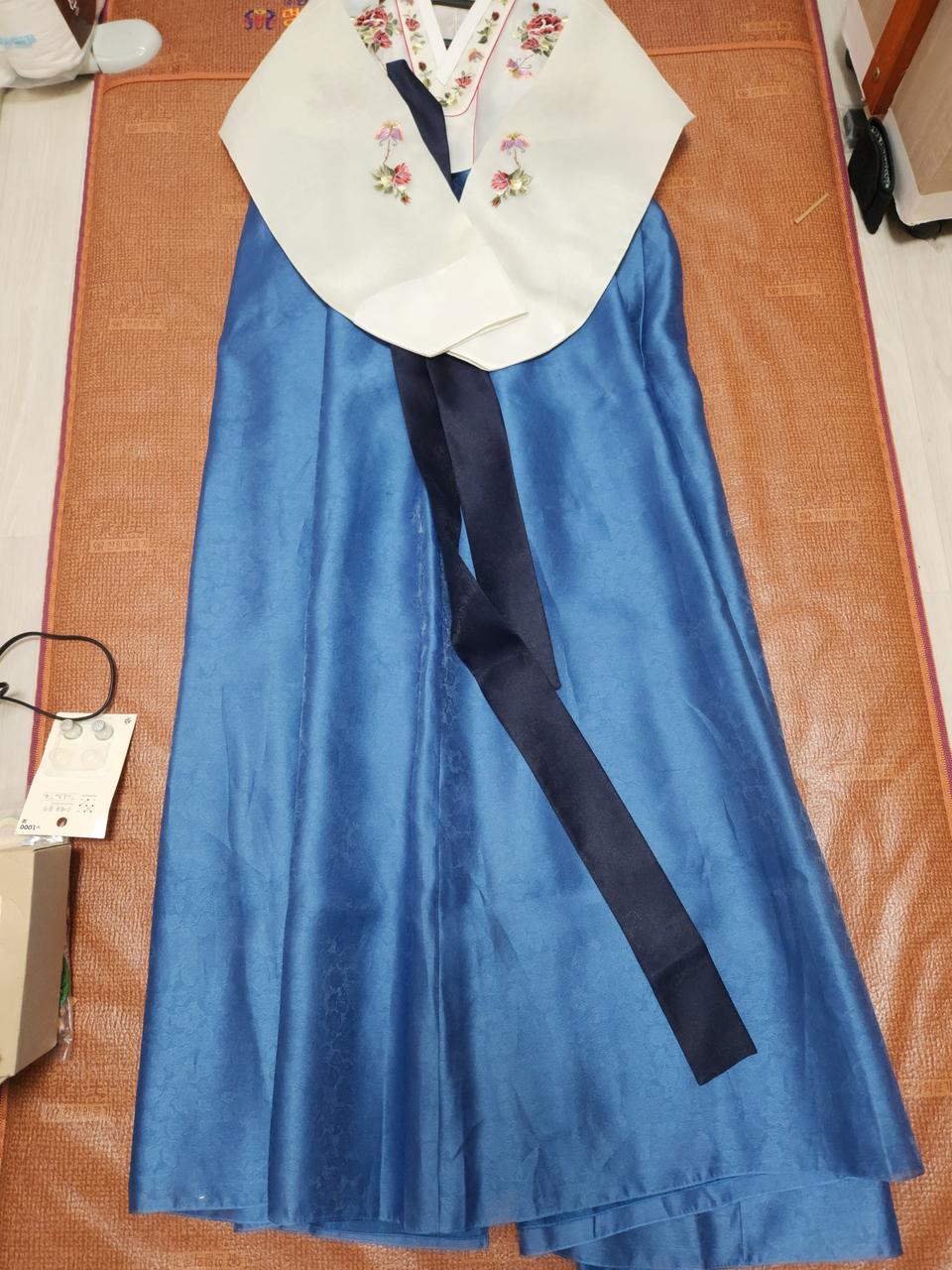 실크여성 혼주 한복 셋트.원피스형속치마. 바지