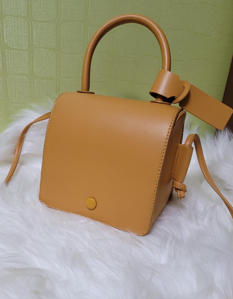 (패션)카멜가죽손잡이토드겸크로스백(미사용.더스트동봉)