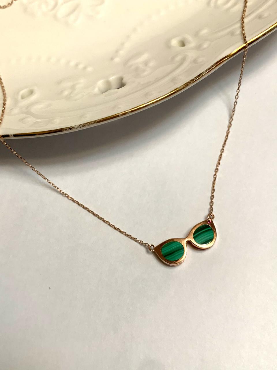 14k 로즈골드 말라카이트 금 목걸이 (팔찌 귀걸이 반지 업뎃 중)