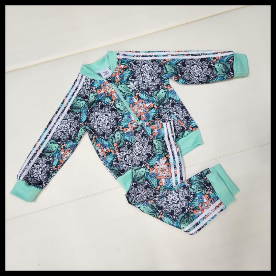 정품 아디다스 키즈 기모 트레이닝 세트 90