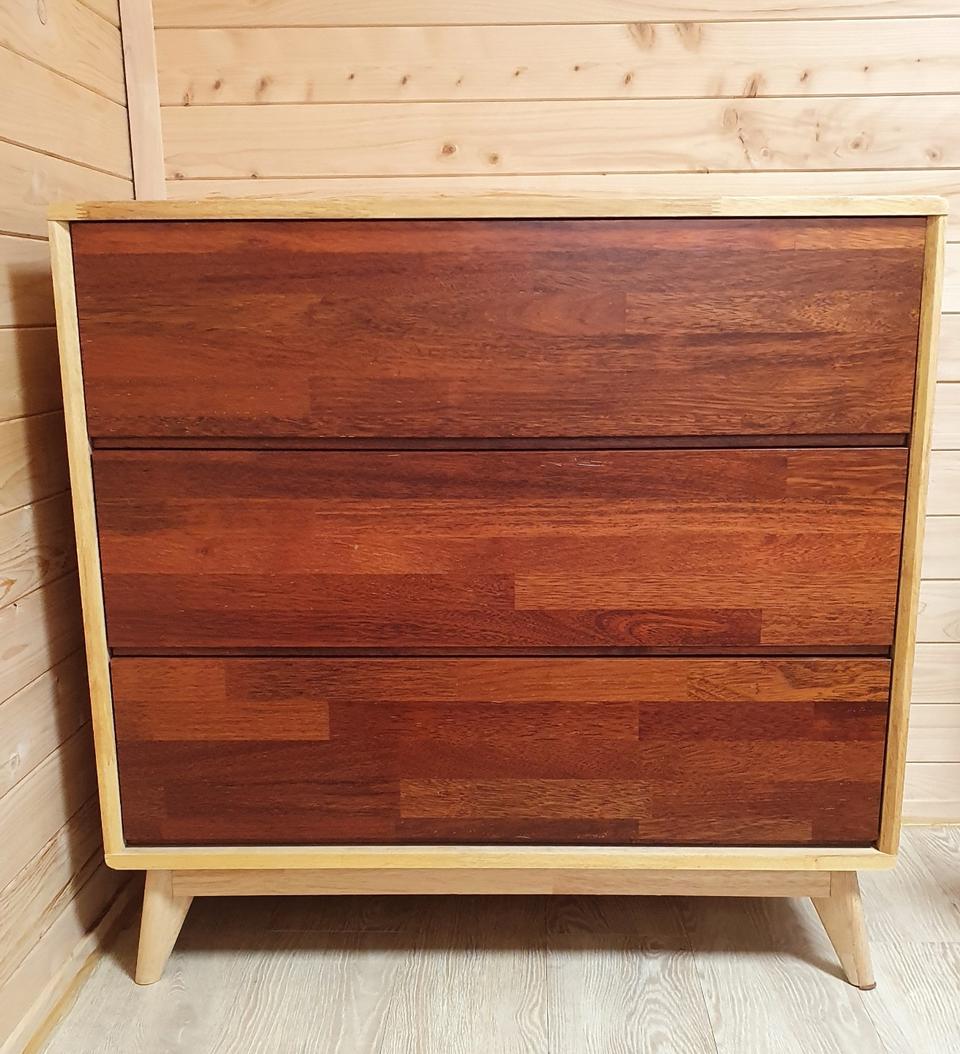 원목 3단 서랍장