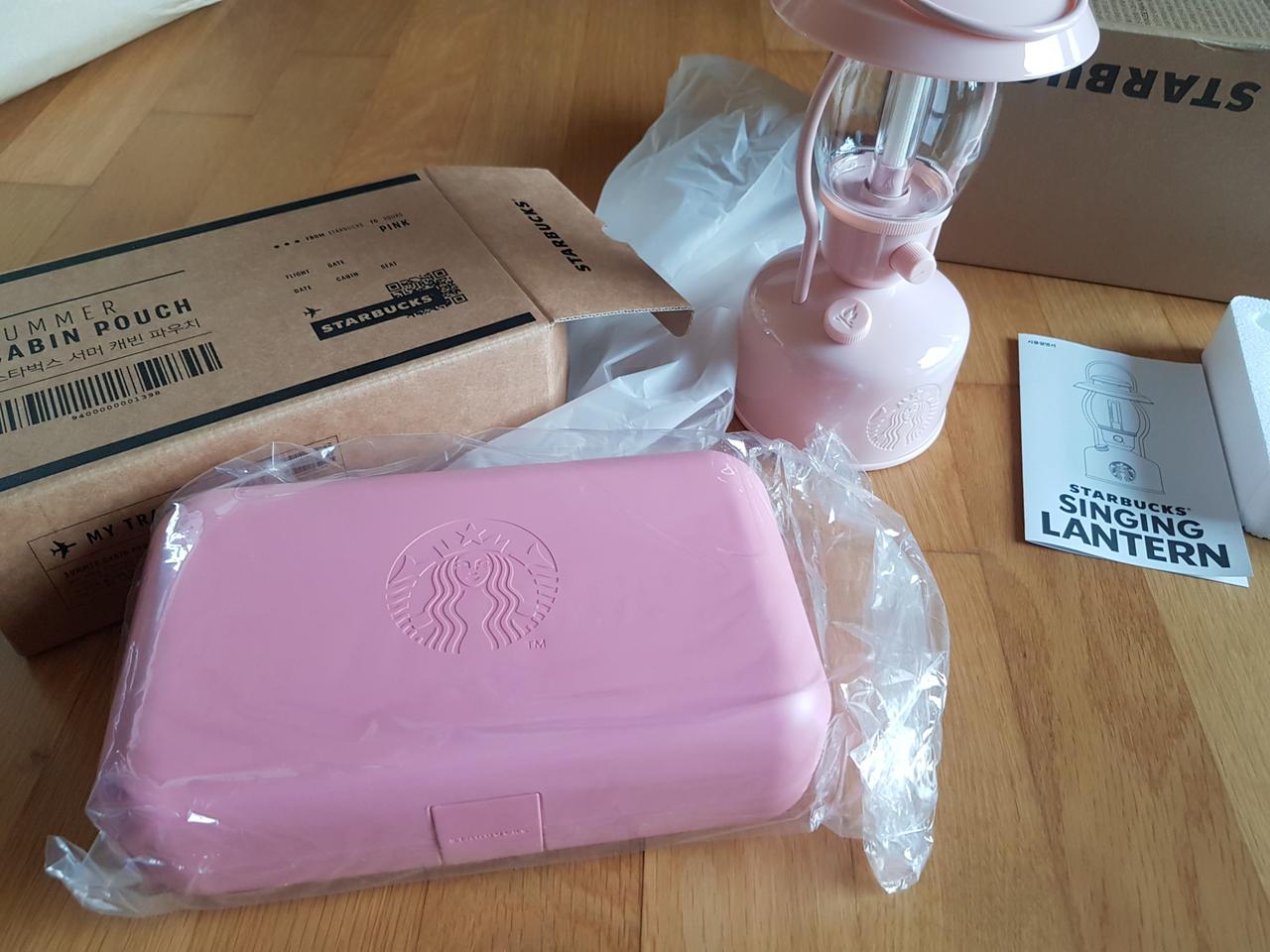 스타벅스 캐빈 파우치 핑크 미개봉품